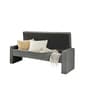Milan Fabric Signature Storage Ottoman Ottoman in Dark Grey Colour