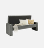 Milan Fabric Signature Storage Ottoman Ottoman in Dark Grey Colour