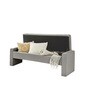 Milan Fabric Signature Storage Ottoman Ottoman in Light Grey Colour