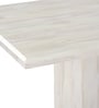 Milan Italian Marble Top 4 Seater Dining Table in Off White Finish