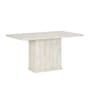 Milan Italian Marble Top 4 Seater Dining Table in Off White Finish