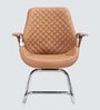 Milan Italian Visitor Chair In Brown Color
