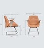 Milan Italian Visitor Chair In Brown Color