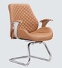Milan Italian Visitor Chair In Brown Color
