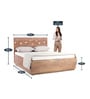 Milan King Size Bed With Hydraulic Storage In Natural Finish