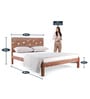 Milan Queen Size Bed In Natural Finish