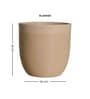 Cream Milano Round Molded 12 Inch Planter
