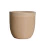 Cream Milano Round Molded 12 Inch Planter