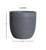 Grey Milano Round Molded 12 Inch Planter