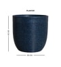 Blue Milano Round Molded 12 Inch Planter