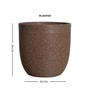Sand Milano Round Molded 12 Inch Planter