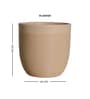 Cream Milano Round Molded 16 Inch Planter
