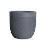Grey Milano Round Molded 16 Inch Planter