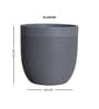 Grey Milano Round Molded 16 Inch Planter