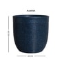 Blue Milano Round Molded 16 Inch Planter