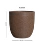 Sand Milano Round Molded 16 Inch Planter
