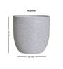 White Milano Round Molded 16 Inch Planter