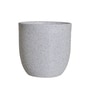 White Milano Round Molded 16 Inch Planter