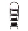 Milano 4 Step Black Mild-Steel Folding Step Ladder