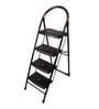 Milano 4 Step Black Mild-Steel Folding Step Ladder