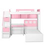 Milano Bunk Bed with Study Table in Pink