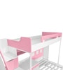 Milano Bunk Bed with Study Table in Pink