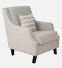 Milano Fabric 1 Seater Sofa In Geometric Brown Colour