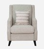 Milano Fabric 1 Seater Sofa In Geometric Brown Colour