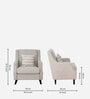 Milano Fabric 1 Seater Sofa In Geometric Brown Colour