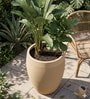 Cream Milano Molded Round 16 Inch Planter