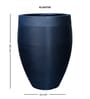Navy Blue Milano Molded Round 16 Inch Planter