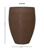 Brown Milano Molded Round 16 Inch Planter