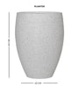 White Milano Molded Round 16 Inch Planter