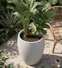 White Milano Molded Round 16 Inch Planter