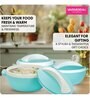 Varmora Milano Inner Steel Casserole |Hot Pot for Kitchen| Chapati Box  Microwave-Safe -1000ml- Pista Green