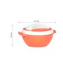 Varmora Milano Inner Steel Casserole |Hot Pot for Kitchen| Chapati Box  Microwave-Safe -500ml-Orange