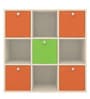 Milano Book Shelf in Orange Colour