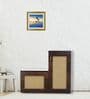 Milano  Shoe Rack with Seating in Walnut Finish