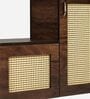 Milano  Shoe Rack with Seating in Walnut Finish