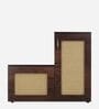 Milano  Shoe Rack with Seating in Walnut Finish