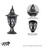 Milano Single Light Outdoor Pedestal Gate Light In Black Finish