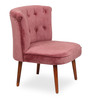 Milano Fabric Slipper Chair in Salmon Colour