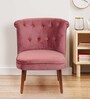Milano Fabric Slipper Chair in Salmon Colour