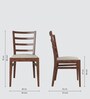 Milano Solid Wood Dining Chair in Beige Colour Set of 2