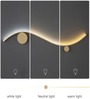 Miles 600mm Wave Wall Light Gold Body Tri-Color LED Modern Decorative Wall Lamp for Bedroom Staircase Living Room