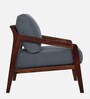 Miles Solid Wood Arm Chair in Grey Colour
