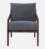 Miles Solid Wood Arm Chair in Grey Colour