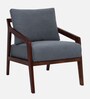 Miles Solid Wood Arm Chair in Grey Colour