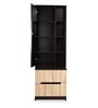 Milky Dresser Unit in Walnut Finish