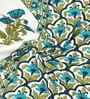 Milky White Madhuban Floral Waffle Cotton 250 GSM Bath & Hand Towel Set